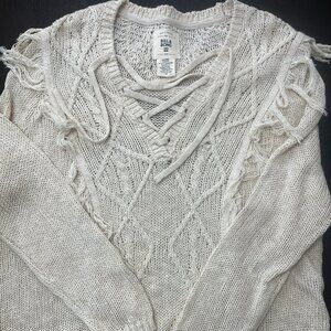 NWOT - Billabong Vneck Pull Over Light Sweater - Size Small